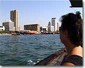 Taking a boat ride up the creek
